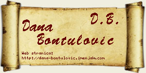 Dana Bontulović vizit kartica